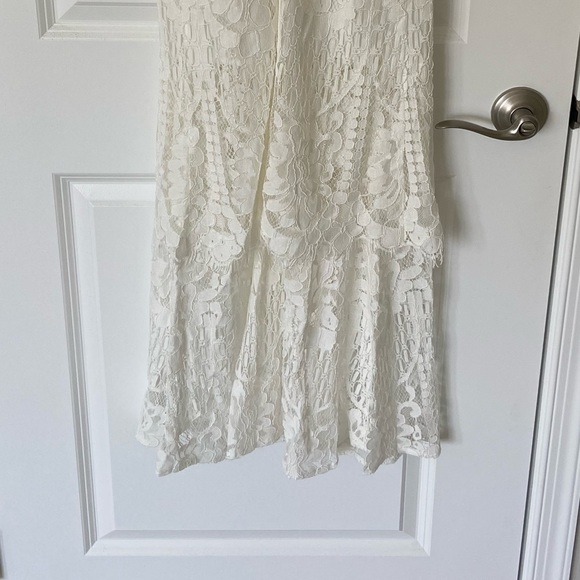 Lulus NWT Magic in the Moment White Lace Tiered Maxi Dress - Picture 4 of 9